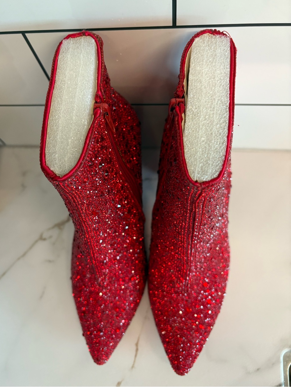 Betsy Johnson Cady Rhinestone Booties - Picture 5 of 8